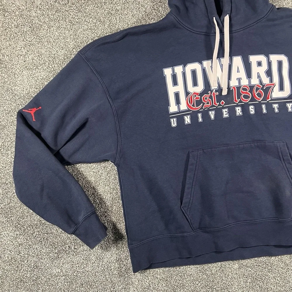 Jordan Howard University Hoodie Men's Medium Navy Pullover Loose Fit Est 1867